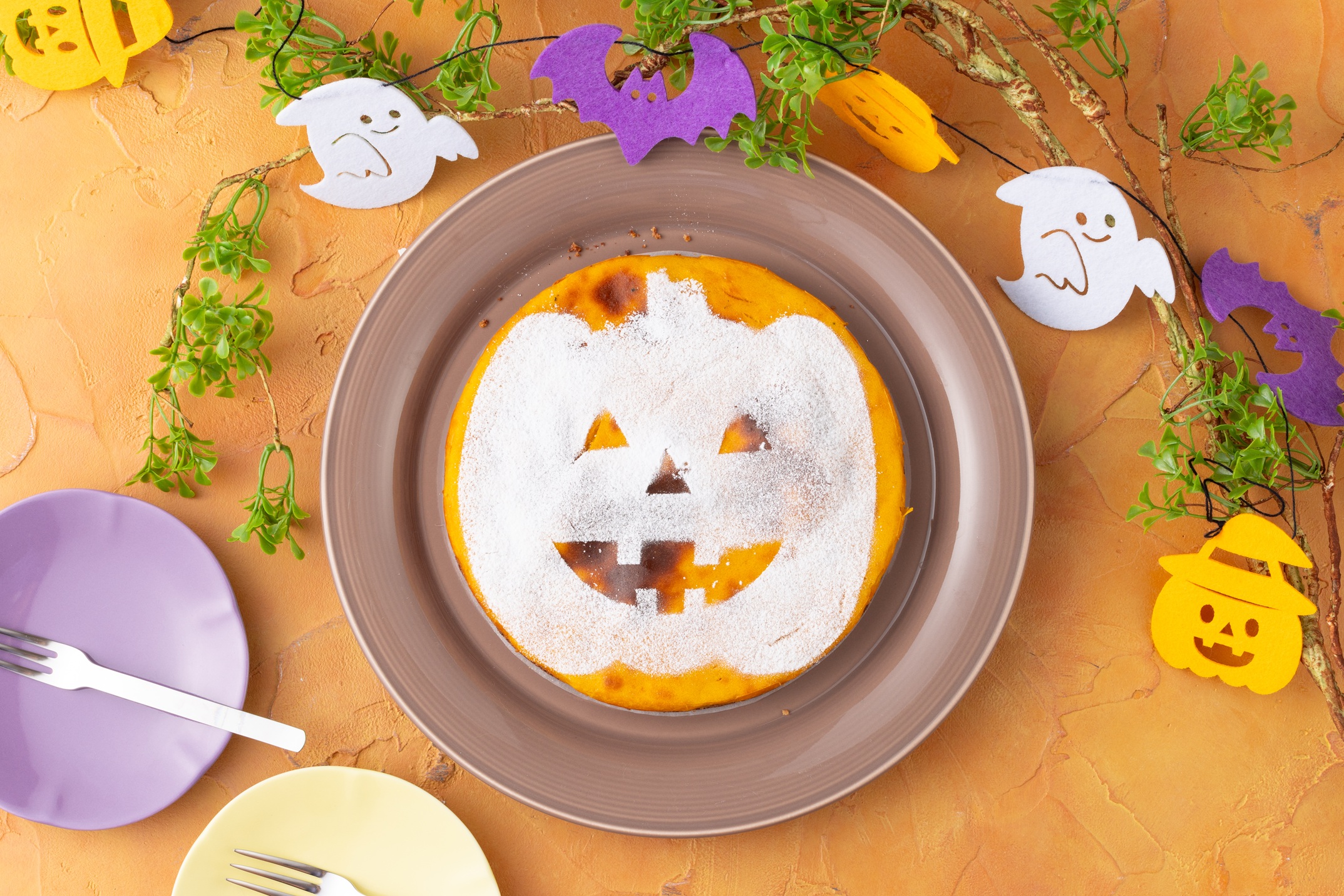 【206】ハロウィンバナナチーズケーキ